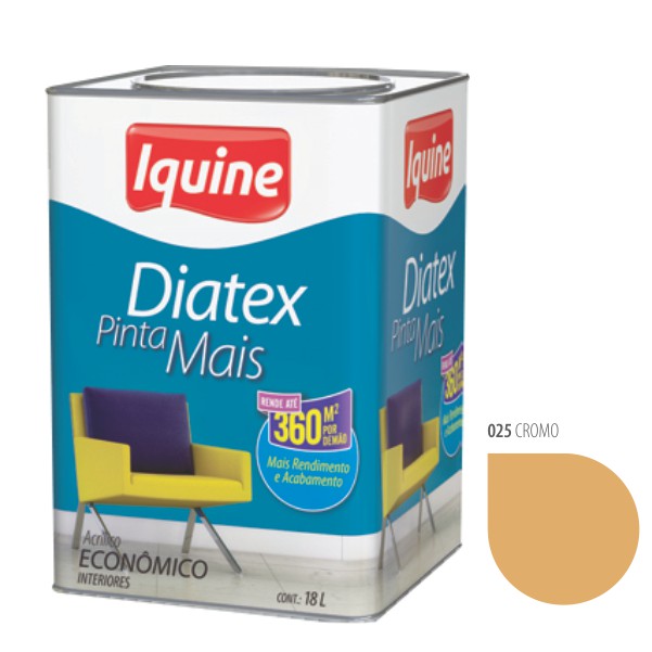 TINTA ACRILICA DIATEX 18 LITROS CROMO IQUINE